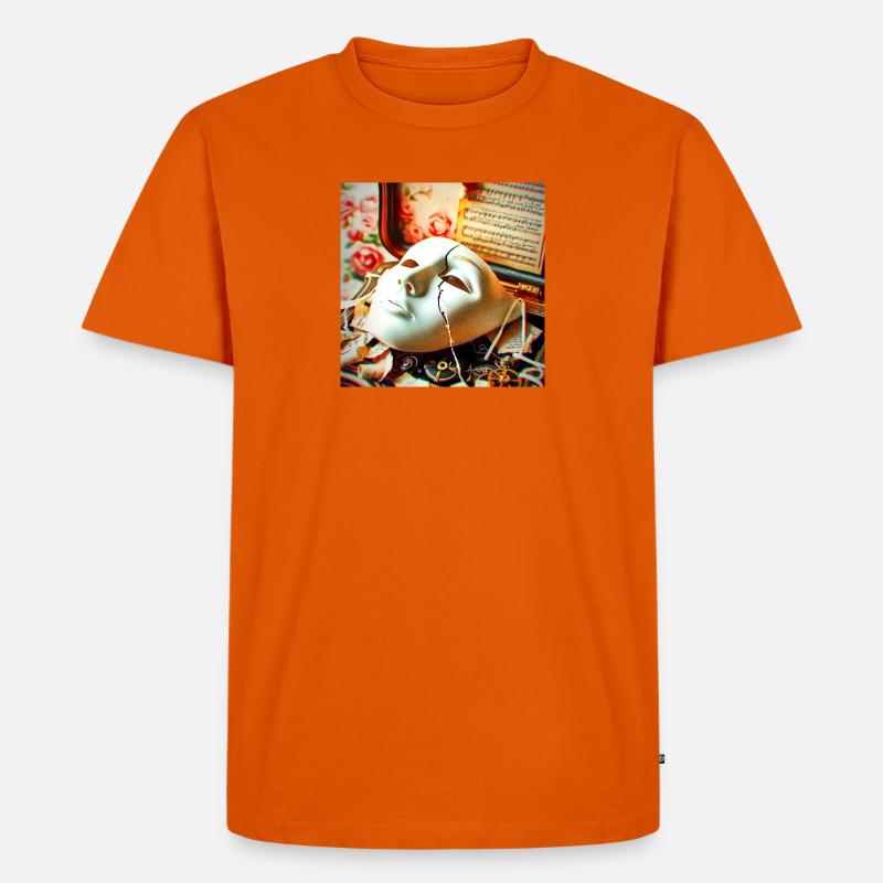 Maskenbruch Retro-Setting - Männer Premium Bio T-Shirt - Orange 