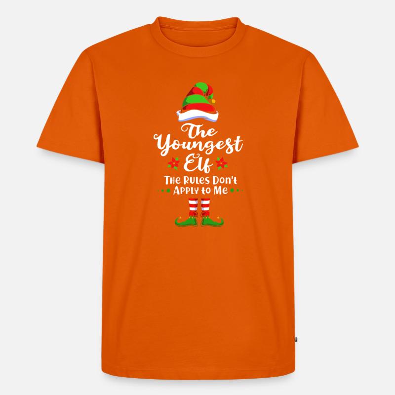 Elfe Elf Weihnachtsgeschenk Sohn Bruder - Männer Premium Bio T-Shirt - Orange