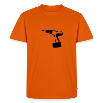 tool - Men's Premium Organic T-Shirt - orange  - Front - Nico (187cm)