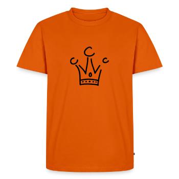 Couronne - Line - T-shirt Premium bio Homme - orange  - Devant - Nico (187cm)
