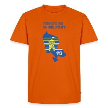 Territoire de Belfort 90 - T-shirt Premium bio Homme - orange  - Devant - Nico (187cm)
