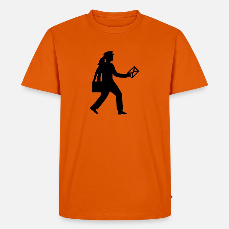 Briefträgerin - Männer Premium Bio T-Shirt - Orange 