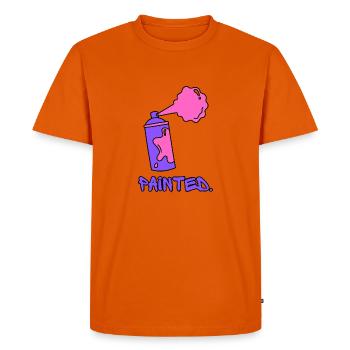 Painted - Purple/Pink - Men's Premium Organic T-Shirt - orange  - Front - Nico (187cm)