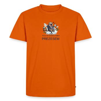 Bâiller paresseux au bureau - T-shirt Premium bio Homme - orange  - Devant - Nico (187cm)