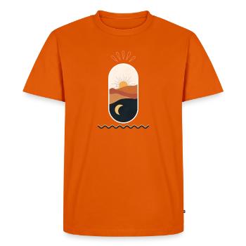 Désert Soleil Lune Nuits - T-shirt Premium bio Homme - orange  - Devant - Nico (187cm)
