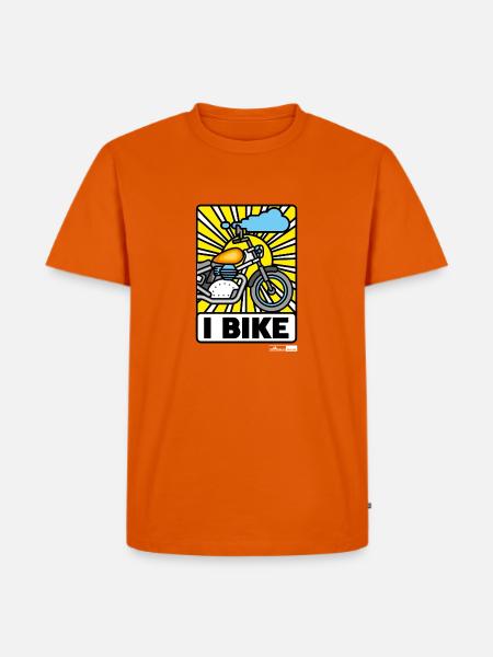 I Bike - Männer Premium Bio T-Shirt - Orange