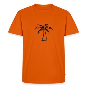 Palm - Men's Premium Organic T-Shirt - orange  - Front - Nico (187cm)