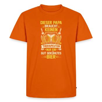 Beer Father Father's Day Dad - Men's Premium Organic T-Shirt - orange  - Front - Nico (187cm)