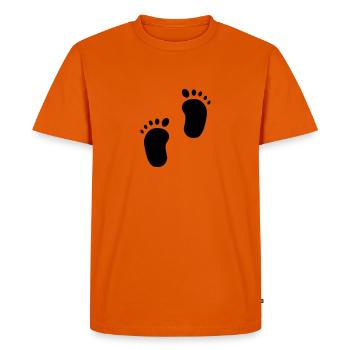 Baby pieds, les pieds des enfants, les enfants, - T-shirt Premium bio Homme - orange  - Devant - Nico (187cm)