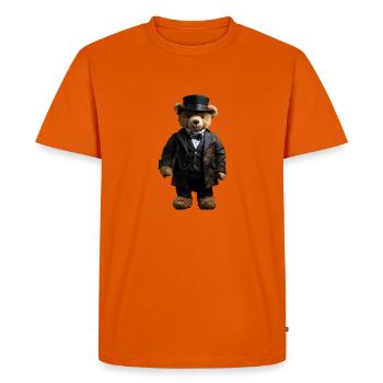 Les vêtements font l’homme, même avec les ours - T-shirt Premium bio Homme - orange  - Devant - Nico (187cm)