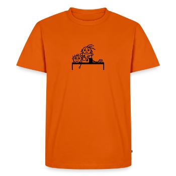 Massage - Men's Premium Organic T-Shirt - orange  - Front - Nico (187cm)