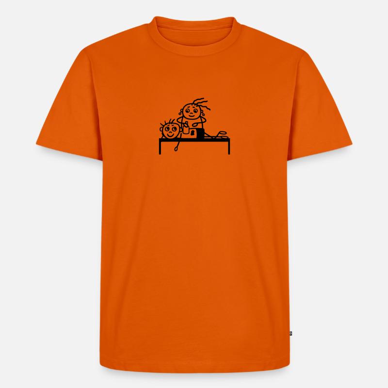 Massage - Männer Premium Bio T-Shirt - Orange 