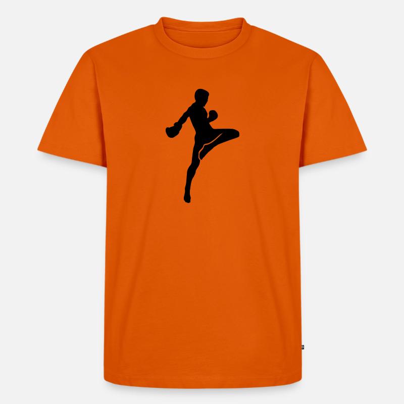 Muay Thai - Männer Premium Bio T-Shirt - Orange 
