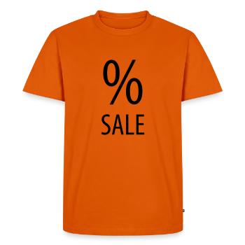 Sale Per Cent - Men's Premium Organic T-Shirt - orange  - Front - Nico (187cm)