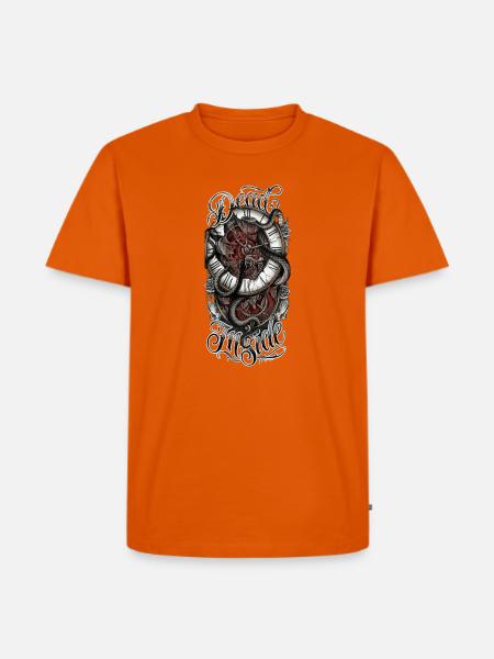Ouroboros Uhrwerk-Schlangen - Männer Premium Bio T-Shirt - Orange
