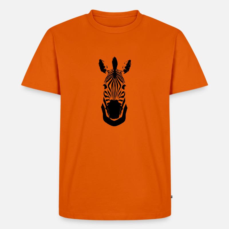 Zebra - Männer Premium Bio T-Shirt - Orange 