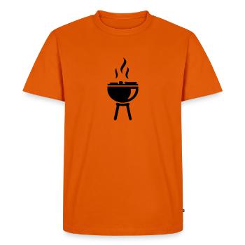 BBQ - T-shirt Premium bio Homme - orange  - Devant - Nico (187cm)