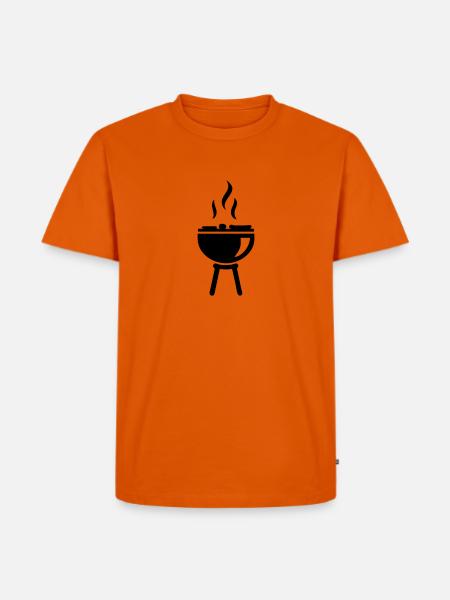 BBQ - Men's Premium Organic T-Shirt - orange