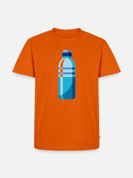 Wasserflasche - Männer Premium Bio T-Shirt - Orange