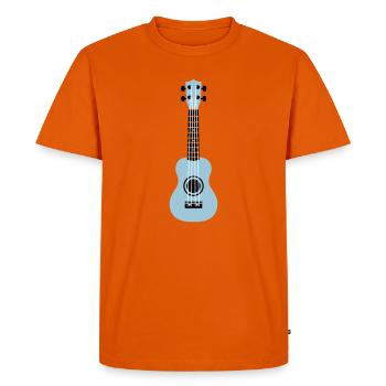 ukulélé - T-shirt Premium bio Homme - orange  - Devant - Nico (187cm)