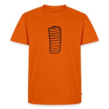 baumkuchen spit cake - Men's Premium Organic T-Shirt - orange  - Front - Nico (187cm)