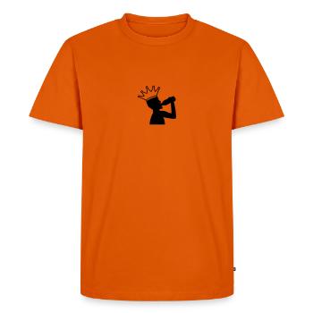 Beer King - Men's Premium Organic T-Shirt - orange  - Front - Nico (187cm)