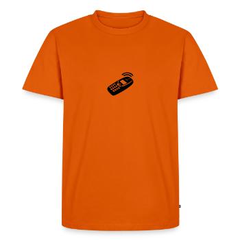 Mobile Phone - Men's Premium Organic T-Shirt - orange  - Front - Nico (187cm)