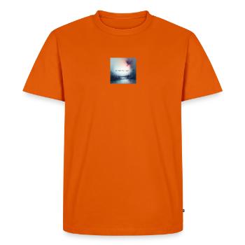 Flançaille Brume Crépuscule - T-shirt Premium bio Homme - orange  - Devant - Nico (187cm)