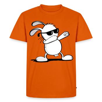 Cool Dab Dance Bunny - Dabbing Easter Bunny - Men's Premium Organic T-Shirt - orange  - Front - Nico (187cm)