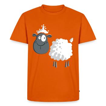 Moutons laineux mignon - Bébé - Cadeau - Enfant - T-shirt Premium bio Homme - orange  - Devant - Nico (187cm)