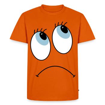 Les yeux - T-shirt Premium bio Homme - orange  - Devant - Nico (187cm)