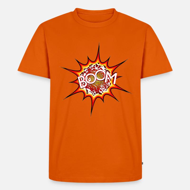 Explosion, Bombe, Explosion, Bombe # - Männer Premium Bio T-Shirt - Orange 