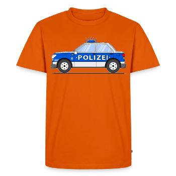 Voiture de police en bleu et argent - T-shirt Premium bio Homme - orange  - Devant - Nico (187cm)