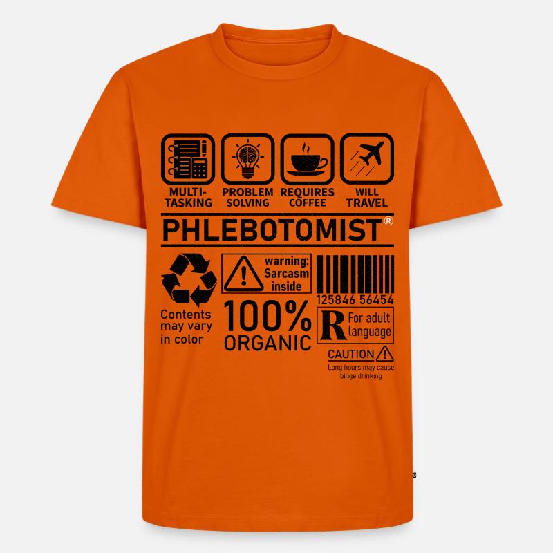 Phlebotomist multi tasking problem solving - Männer Premium Bio T-Shirt - Orange 