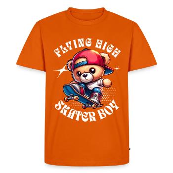 Ours en peluche skateur sur skateboard - T-shirt Premium bio Homme - orange  - Devant - Nico (187cm)