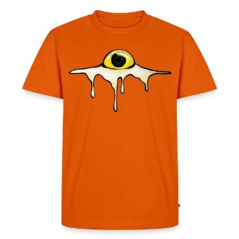 Fried Eye – Sunny Side Creepy - T-shirt Premium bio Homme - orange  - Devant - Nico (187cm)