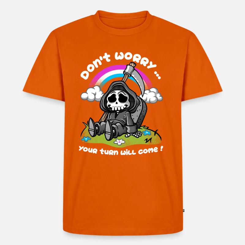 Der Sarkasmus des Todes - Männer Premium Bio T-Shirt - Orange 