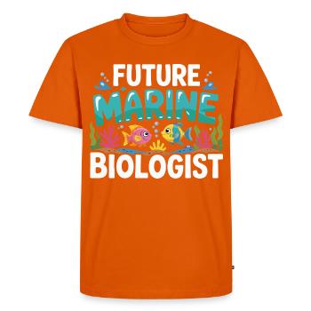 Future Marine Biologist with Fish - Men's Premium Organic T-Shirt - orange  - Front - Nico (187cm)