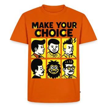 Choix de la coiffure - T-shirt Premium bio Homme - orange  - Devant - Nico (187cm)