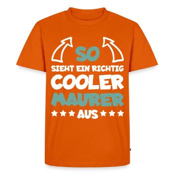 Really Cool Mason Funny Saying Gift - Men's Premium Organic T-Shirt - orange  - Front - Nico (187cm)