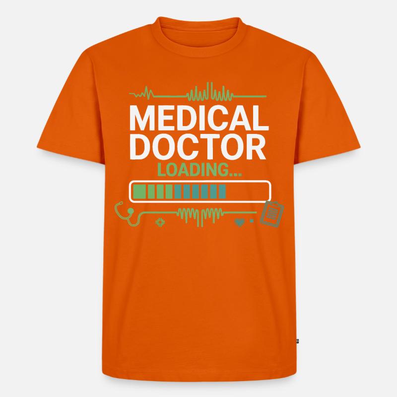 Medizinischer Doktor Loading - Männer Premium Bio T-Shirt - Orange 
