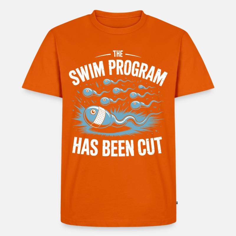 Schwimmprogramm wurde beendet - Männer Premium Bio T-Shirt - Orange 