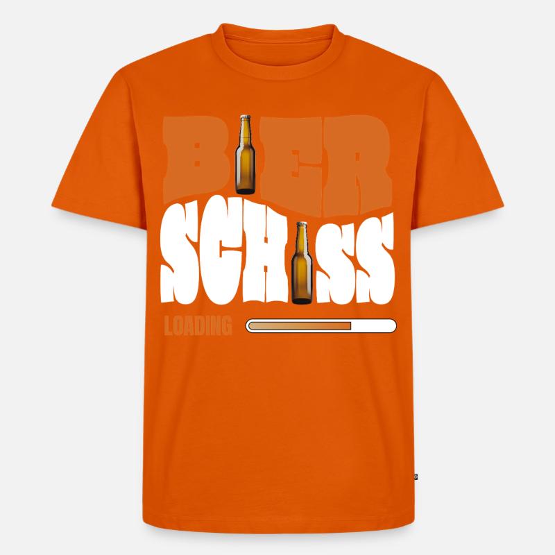 Bierschiss Loading - Männer Premium Bio T-Shirt - Orange 