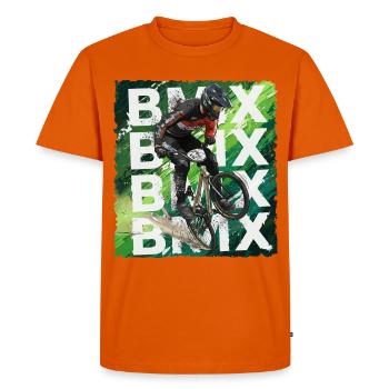 BMX bike - Men's Premium Organic T-Shirt - orange  - Front - Nico (187cm)