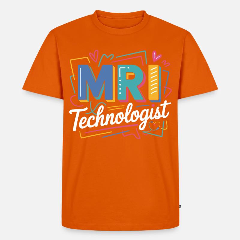 MRI Technologist Farbexplosion - Männer Premium Bio T-Shirt - Orange 