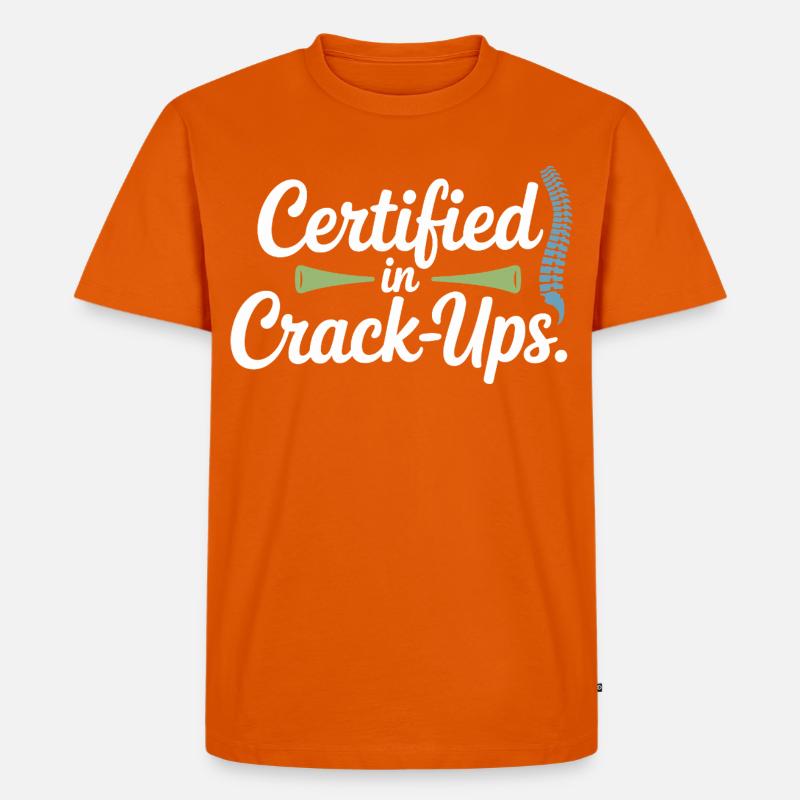 Lizenzierte DC Klinische Wirbelwirbelintegrität - Männer Premium Bio T-Shirt - Orange 