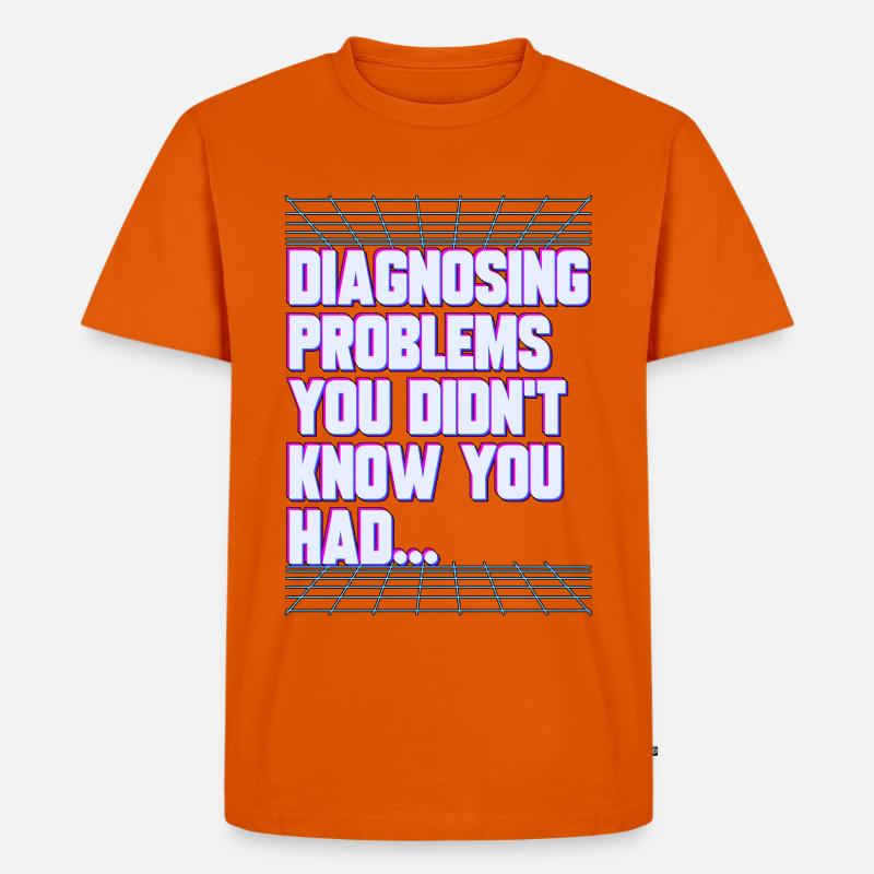 Nurse Practitioner Diagnosing Problems Nursing - Men's Premium Organic T-Shirt - orange 