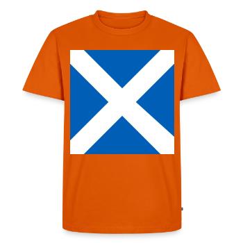 Show off your colors – Scotland - Men's Premium Organic T-Shirt - orange  - Front - Nico (187cm)