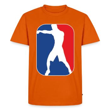 boxing_silhouette MMA Arts martiaux - T-shirt Premium bio Homme - orange  - Devant - Nico (187cm)