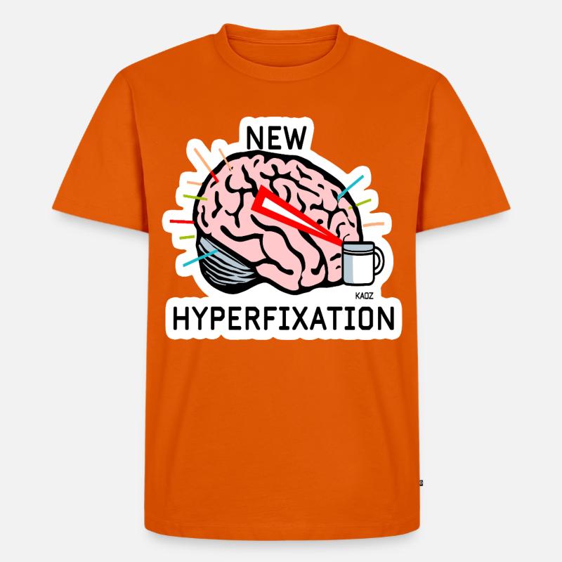Hyperfix-Gehirnlaser - Männer Premium Bio T-Shirt - Orange